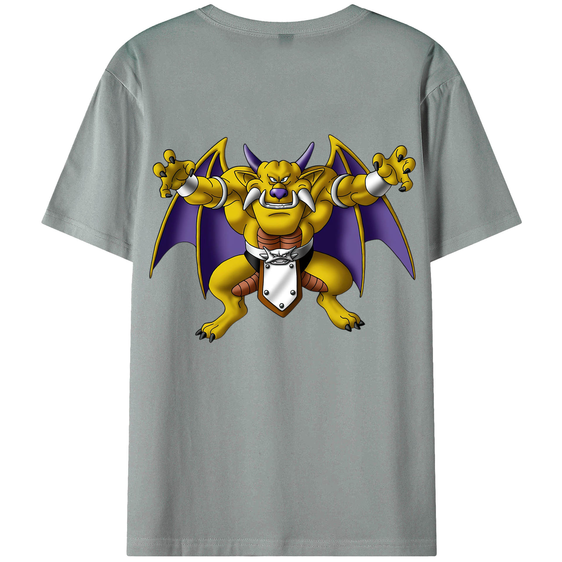 （画像用） ドラゴンクエスト Doragon Kuesuto Dragon Quest 綿100％ メンズ半袖Tシャツ（バックプリント） 通気性